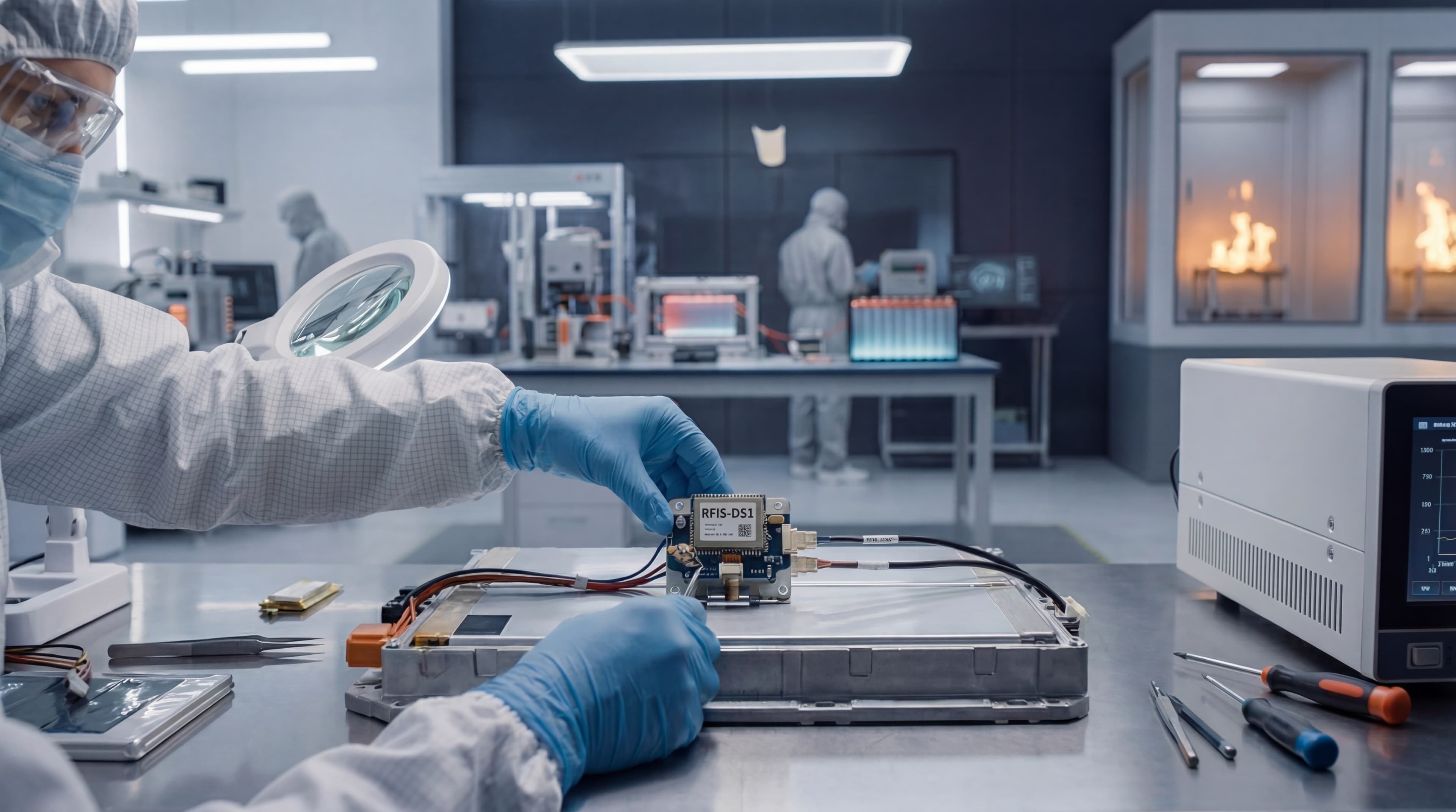 RFIS product integration within commercial battery and energy storage systems