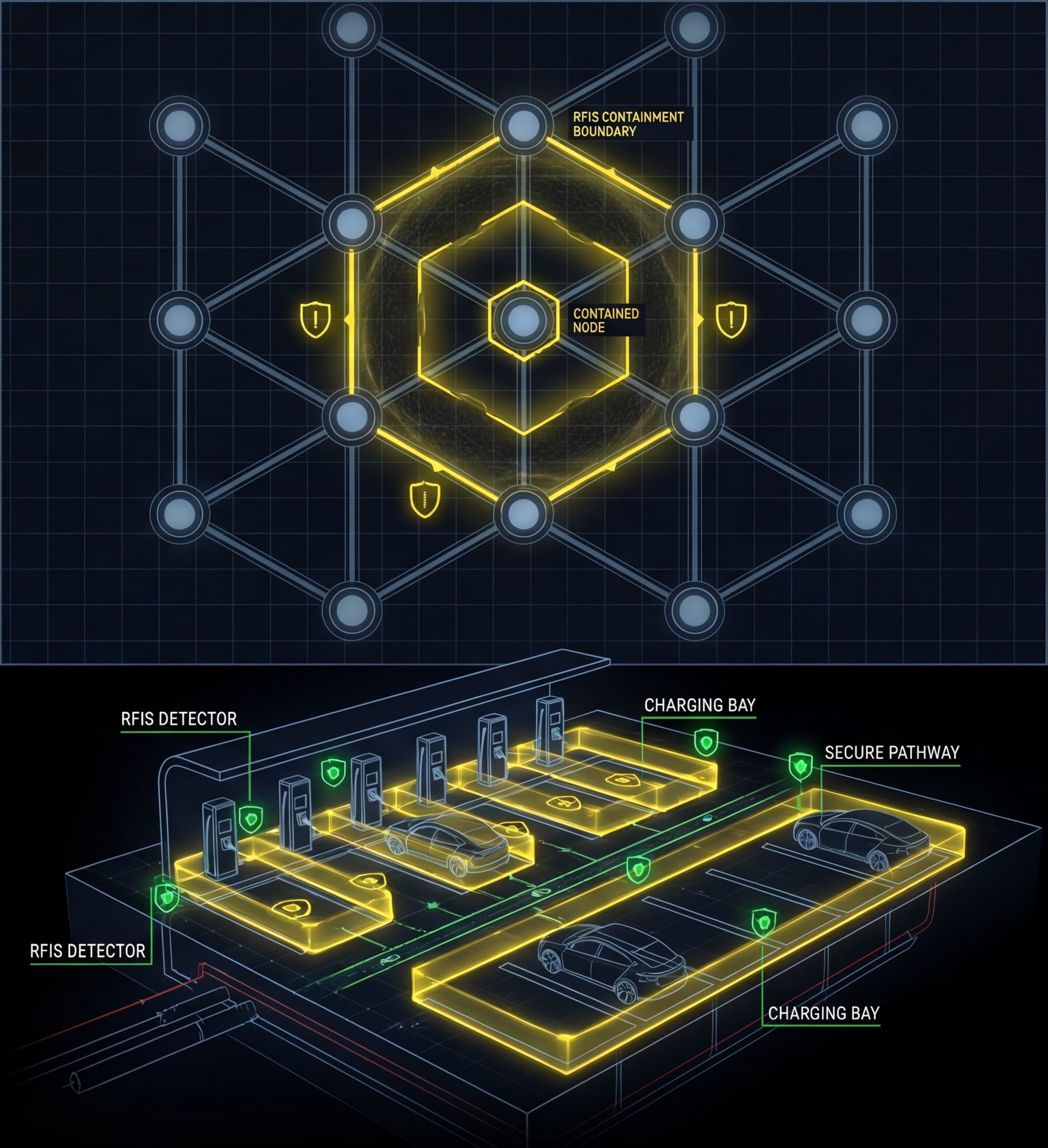 RFIS Containment boundary and EV Charging Infrastructure diagram