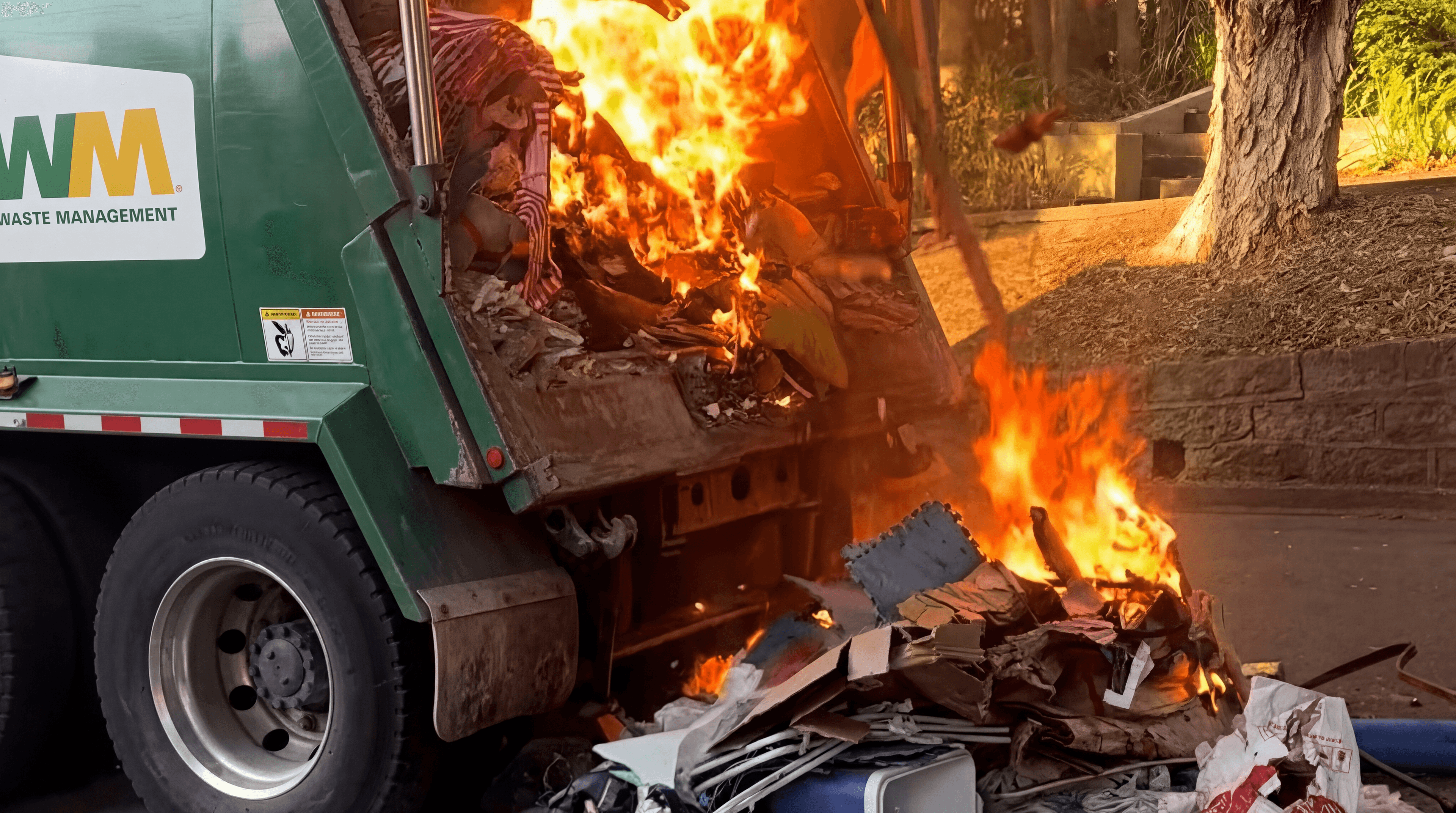 Dramatic fire scene underscoring the urgency of next-generation safety infrastructure